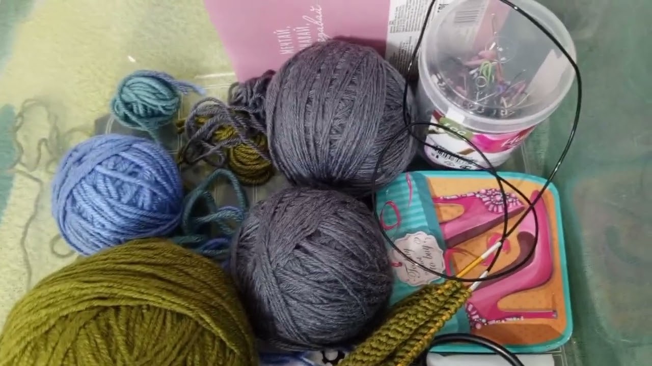 Носки.Вяжу носки из остатков пряжи 🧶