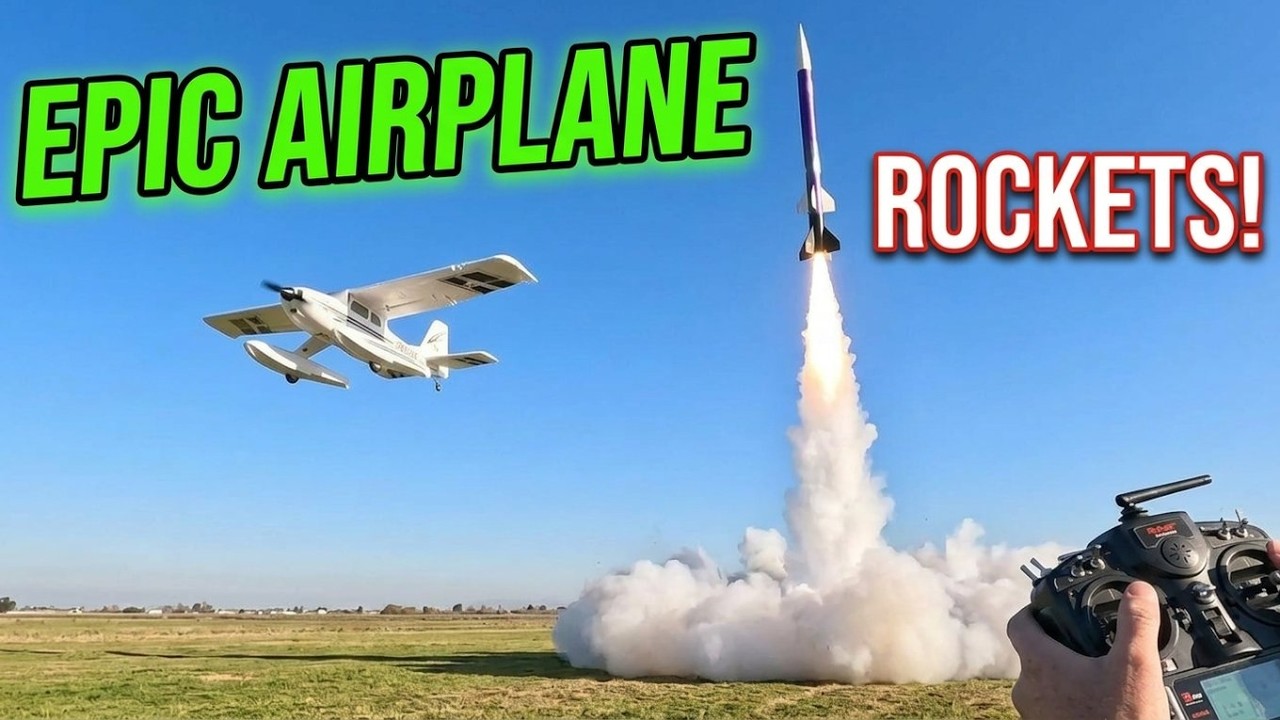 Flying RC Air Planes and Launching Rocket!