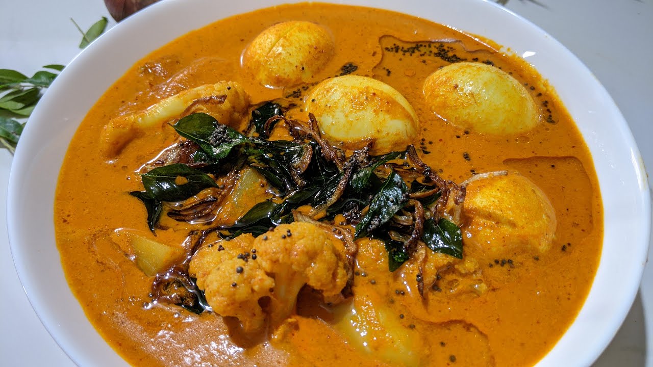 South Indian Style Egg Curry with Vegetables | How to make Egg Curry with Cauliflower & Potato