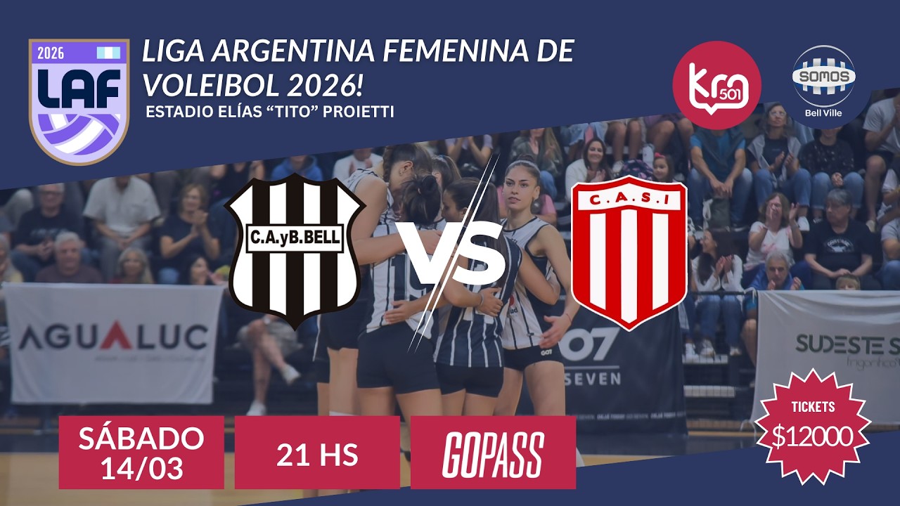 📣LIGA ARGENTINA FEMENINA DE VOLEIBOL - CAyB Bell (Bell Ville) vs. SAN ISIDRO (San Francisco)