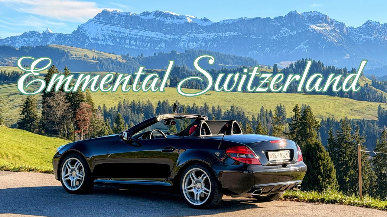 4K - Autumn Trip Emmental Switzerland - Mercedes SLK 350 R171 Sportmotor