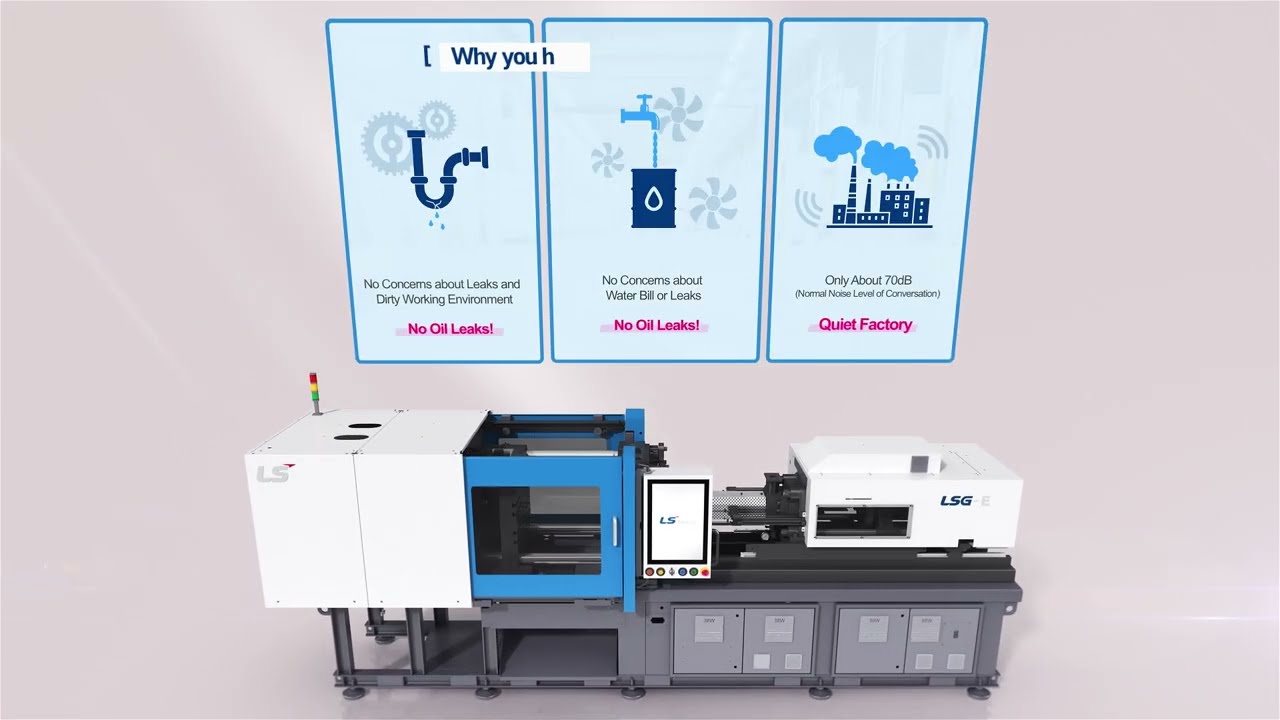 LSG-E all-electric series of Injection Molding Machines from LS Mtron (35 to 1500 US tons)
