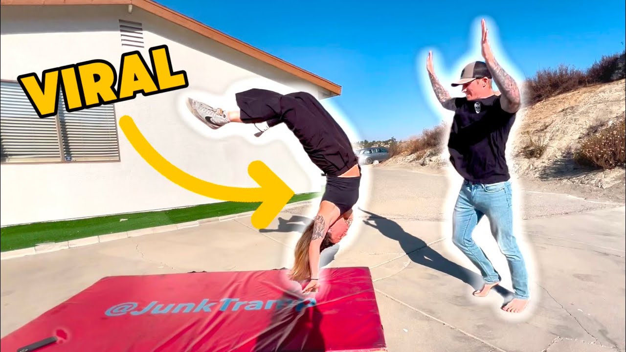 Trying VIRAL Tiktok flips! (NAILED IT!)