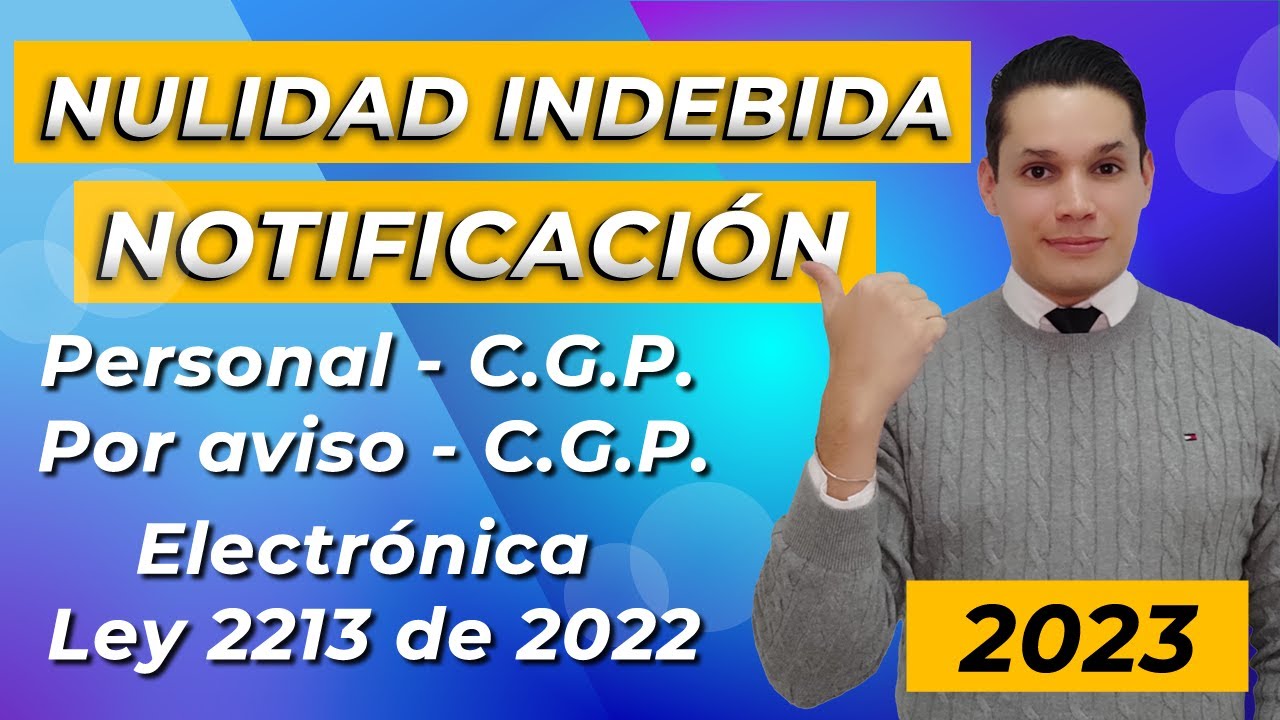 🔴👉✅ NOTIFICACION PERSONAL y Aviso CGP - Ley 2213 de 2022🔥⭕