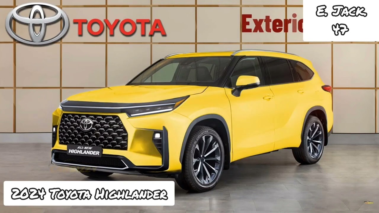 2024 Toyota Highlander Redesign Depicts All the Colorful yet Digital Mid-Size SUV Goodies