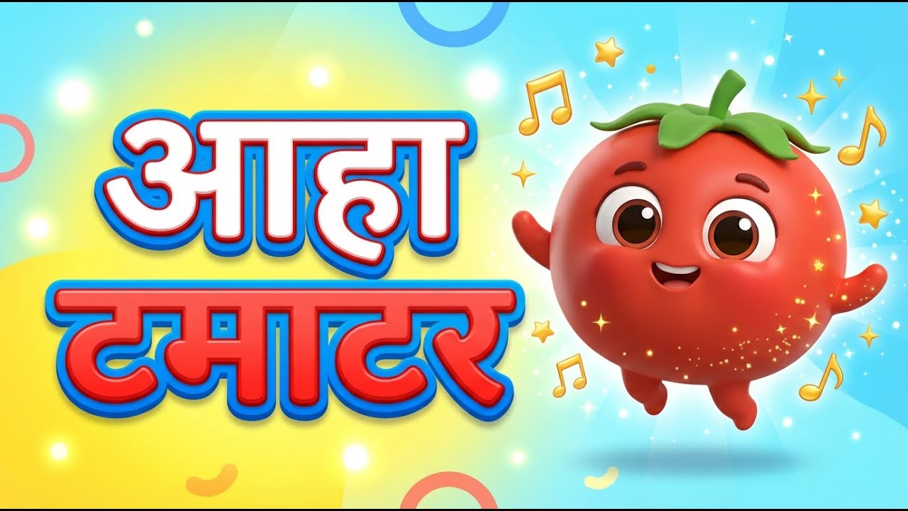 आहा टमाटर बड़े मज़ेदार | Aaha Tamatar Bade Mazedar | Hindi Rhymes for Kids