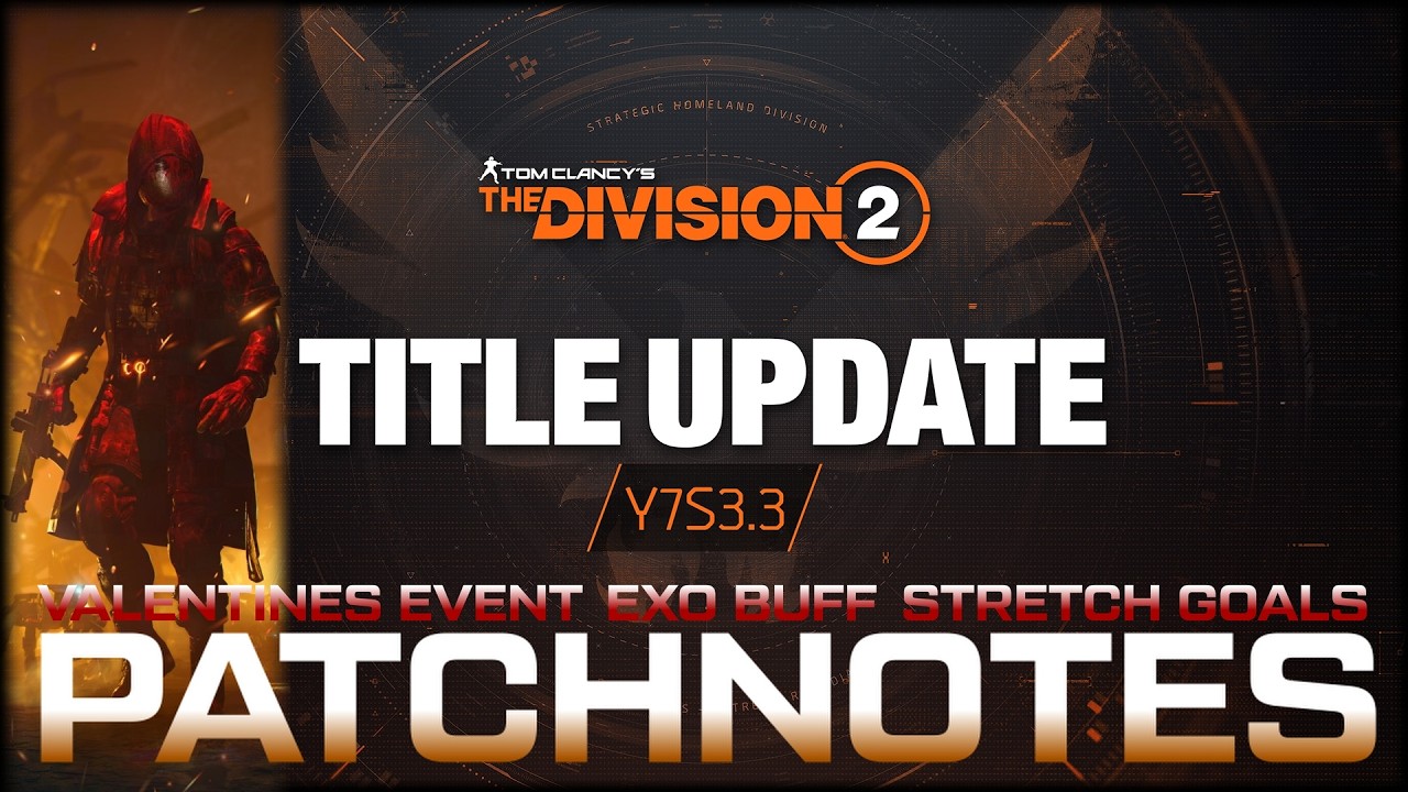 DIVISION 2 - STRETCH GOAL EVENT - BLOODY VALENTINE EVENT - EXO BUFF UND EINIGES MEHR - PATCHNOTES
