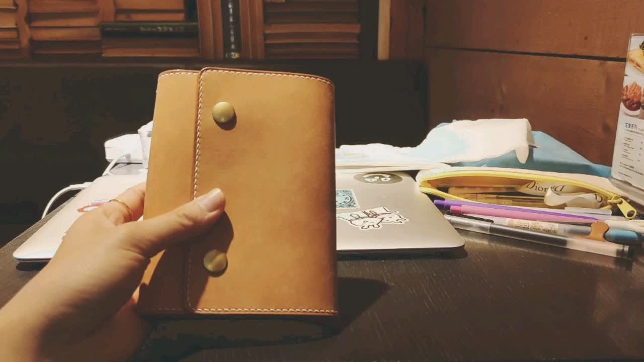 我的定制pueblo裸色磨砂皮三折tn护照本翻翻看｜成都太古里muji｜活页纸收纳方法｜胶带收纳方法