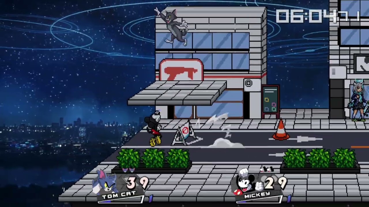 Tom Cat VS. Mickey Mouse Prism Cross