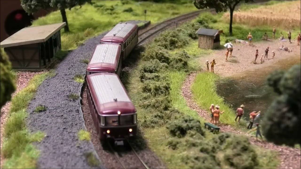 Modellbahn Spur N - Fahrt zum See