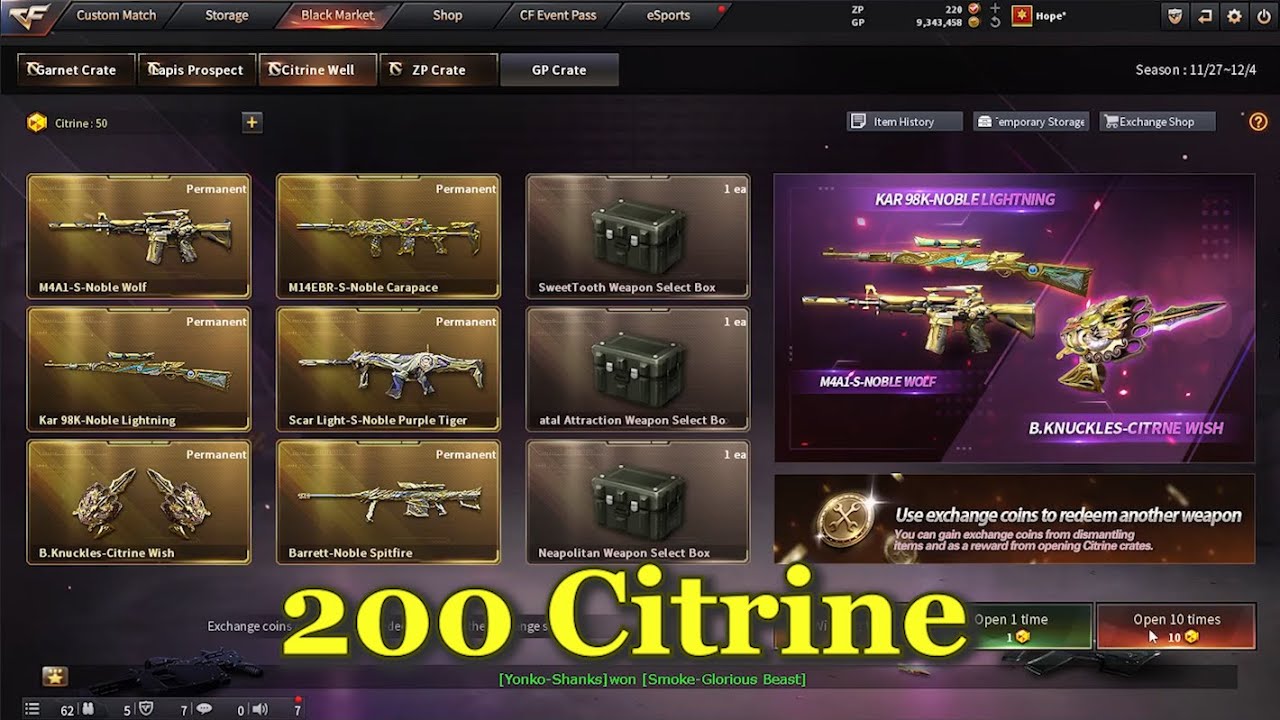 Hope* opening 200 Citrine Black Market + Collection Showcase! (Noble Gold, SweetTooth, Neapolitan)
