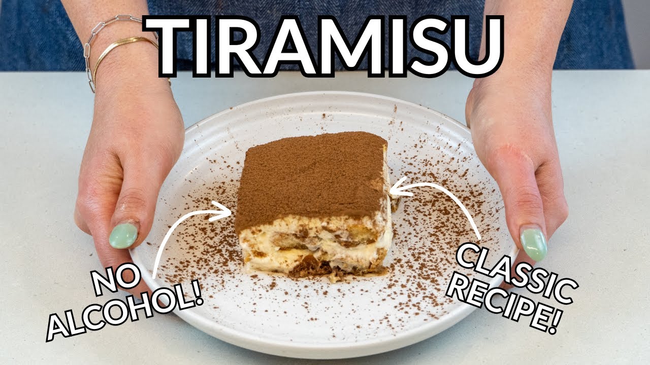 CLASSIC Tiramisu Without Alcohol or Cream