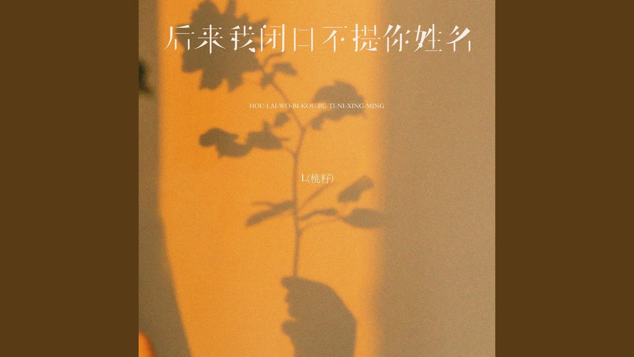 后来我闭口不提你姓名