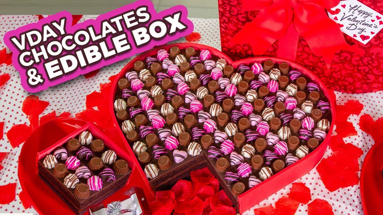 Easy Valentine's Chocolates and EDIBLE BOX! | How To Cake It