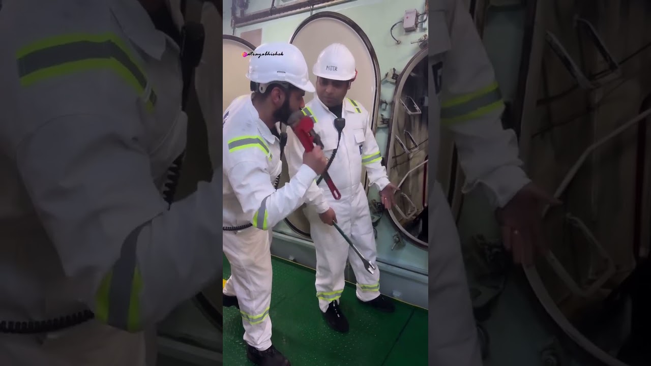 Master trying to fix Engine #captain #mainengine #ship #engineering #piratecaptain