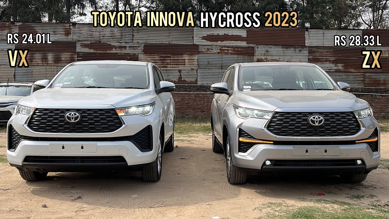 New Toyota Innova HyCross 2023 🔥 Innova HyBrid Vx vs Zx - Rs 4.32L Price Difference!