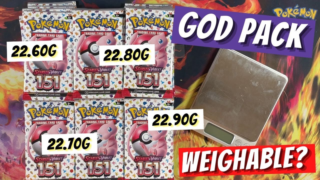 Is God Pack weighable in English Pokemon 151 Scarlet & Violet set? 60+ packs weighed & tested