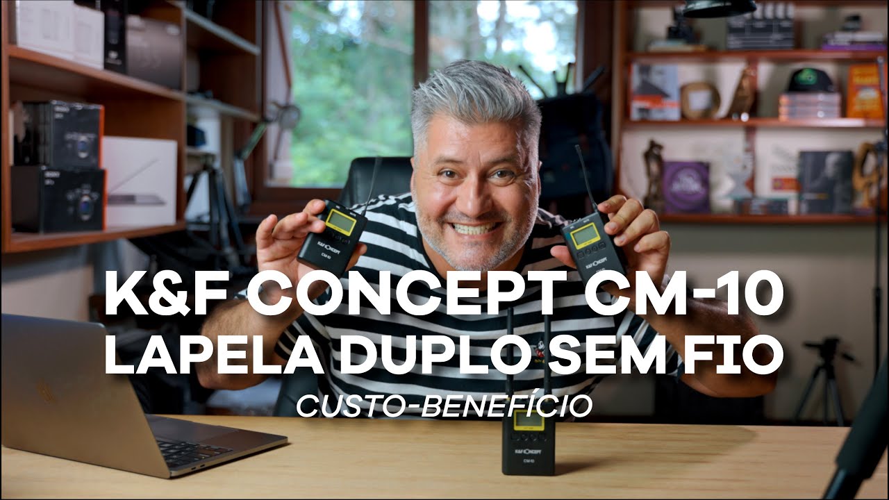 MICROFONE LAPELA DUPLO SEM FIO CUSTO-BENEFICÍO | K&F CONCEPT CM-10