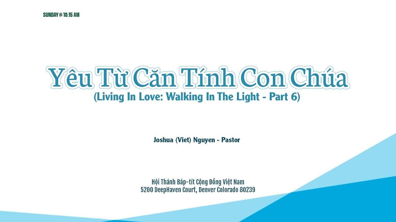 Yêu Từ Căn Tính Con Chúa