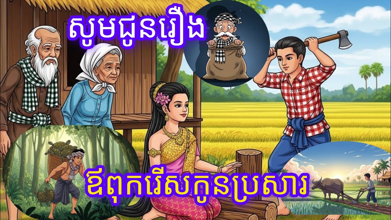 សូមជូនរឿង ឪពុកក្មេករើសកូនប្រសារ #រឿងនិទានខ្មែរ #animation  #khmer fairy tales #fairytales