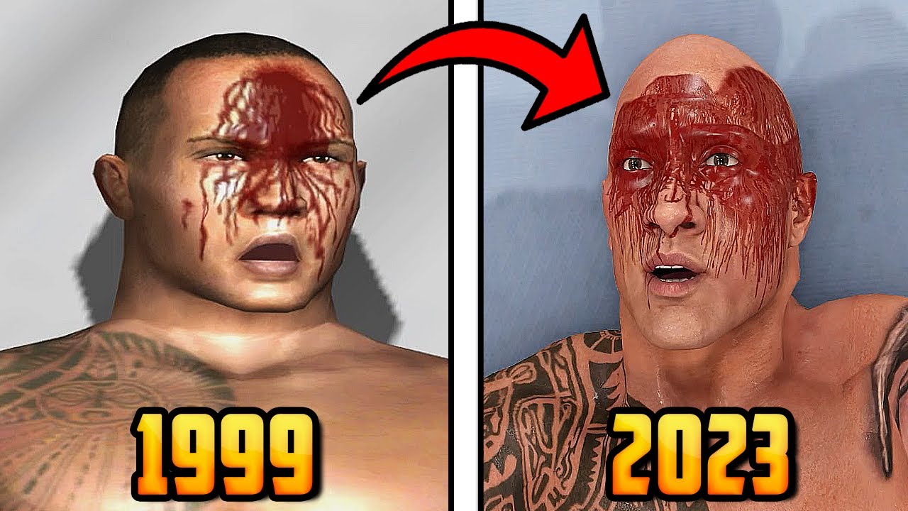 The Evolution Of Being Busted Open in WWE Games !!! - WWE 2K23