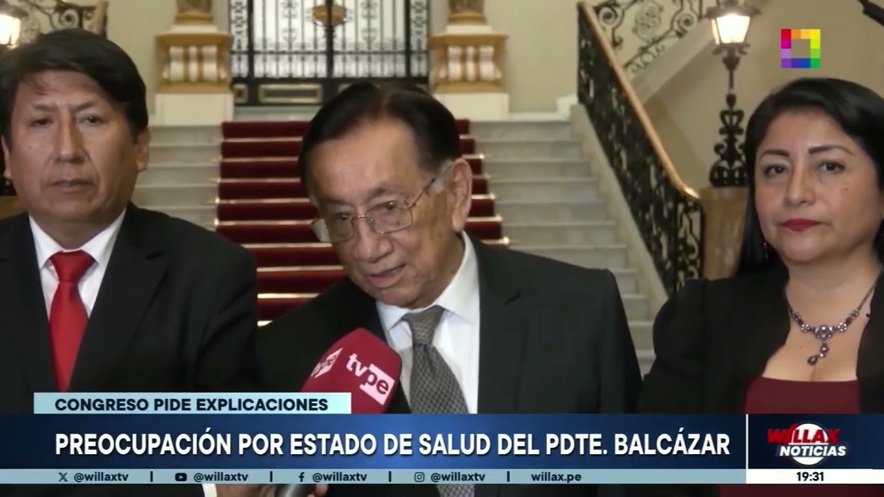 Willax Noticias - MAR 19 - PREOCUPACIÓN POR EL ESTADO DE SALUD DEL PDTE. BALCÁZAR | Willax