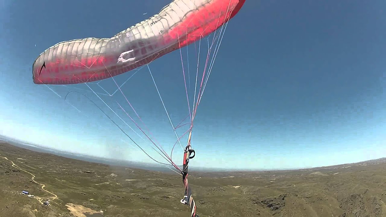 Emergencia Parapente!! Paracaidas reserva Merlo San Luis
