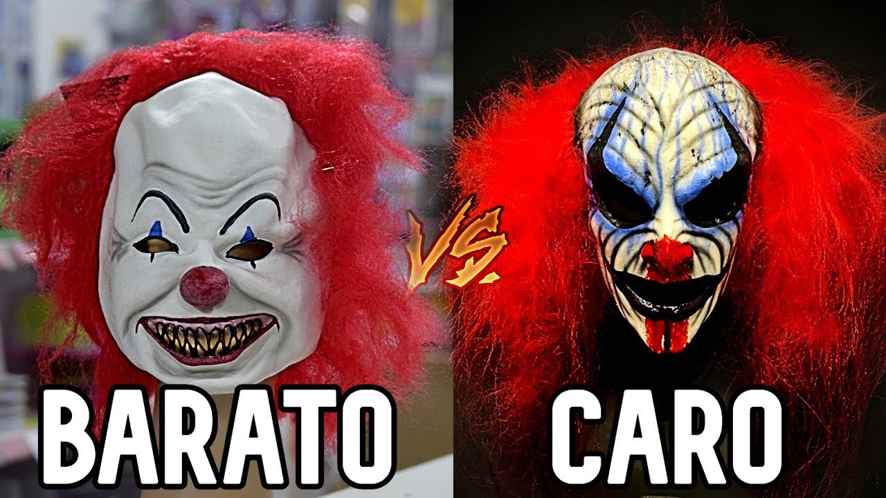 MÁSCARAS CARAS vs BARATAS DE PAYASOS en HALLOWEEN