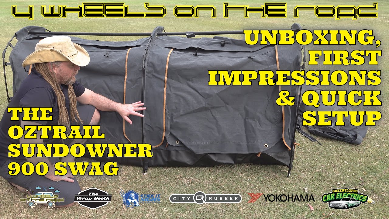 Oztrail Sundowner 900 Swag — распаковка и быстрая установка — первые мысли об этом звере! #4wheel...