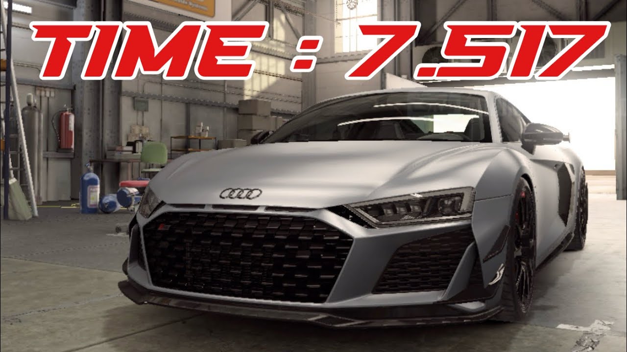 [CSR2]Audi R8 Coupe V10 GT RWD (Purple), shift & tune for 7.51x