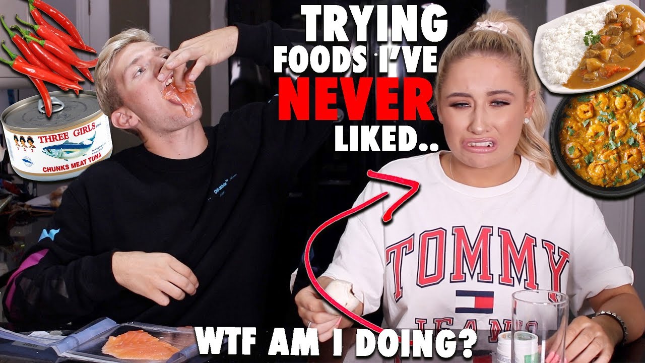 Trying foods i've NEVER liked!!!!😭😱 ft my BROTHER!! 😂 | Saffron Barker