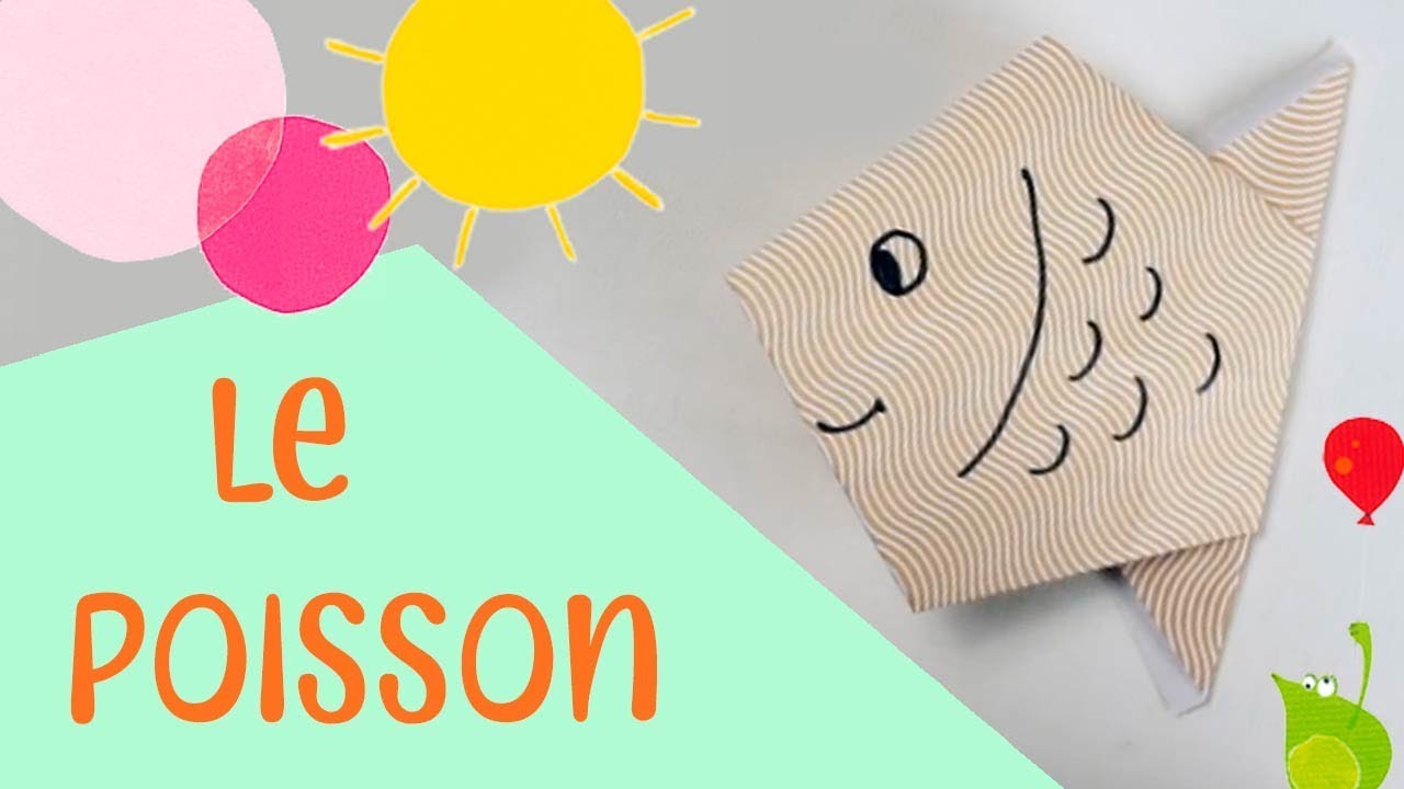 Les petits pliages - Le poisson - origami facile pour enfants