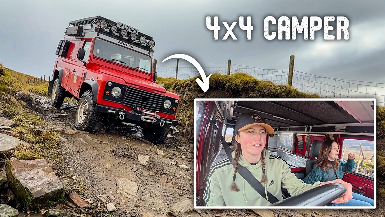 Выезжаем на бездорожье на нашем недостроенном кемпере Land Rover! Самодельный кемпер, построенный...
