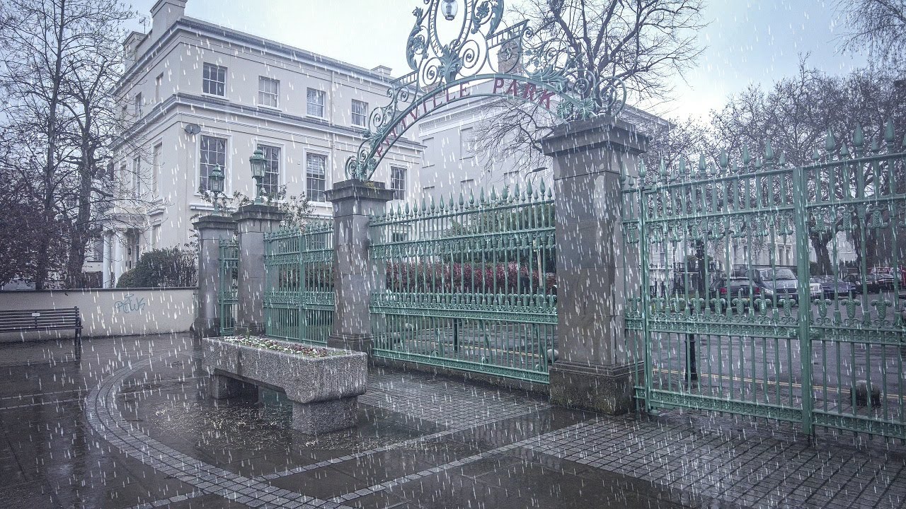 Walking in Cheltenham in the Pouring Rain