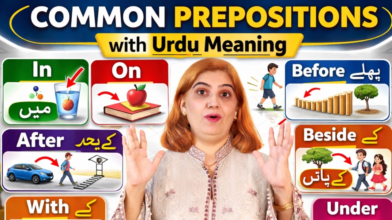 Common Prepositions with Urdu Meaning 🚀 | 20+ Prepositions with Urdu Meaning 😱