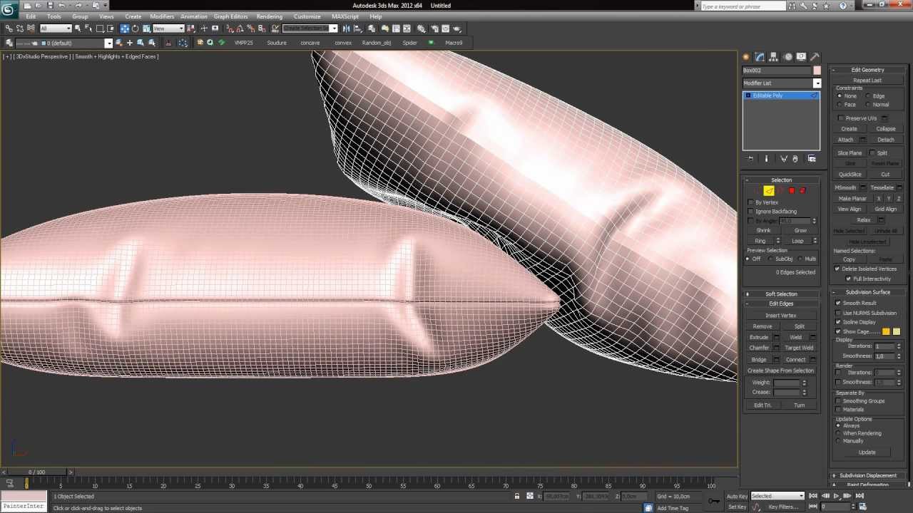 Faire des coussins avec 3D Studio Max et Cloth