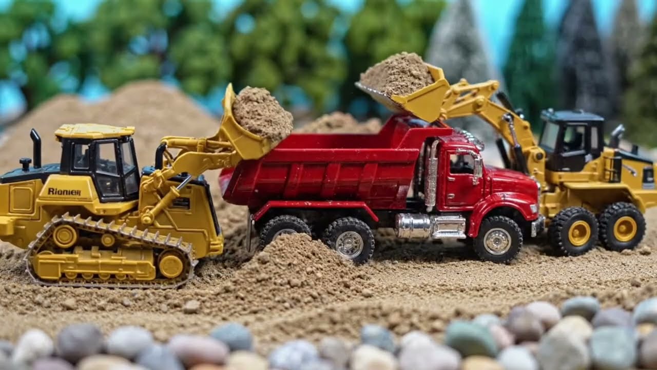 🚚 RC Excavator Breakdown & Fast Fix! Awesome Teamwork with Volvo Dump Truck