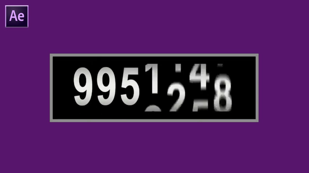 AFTER EFFECTS TUTORIAL: Number Rolling