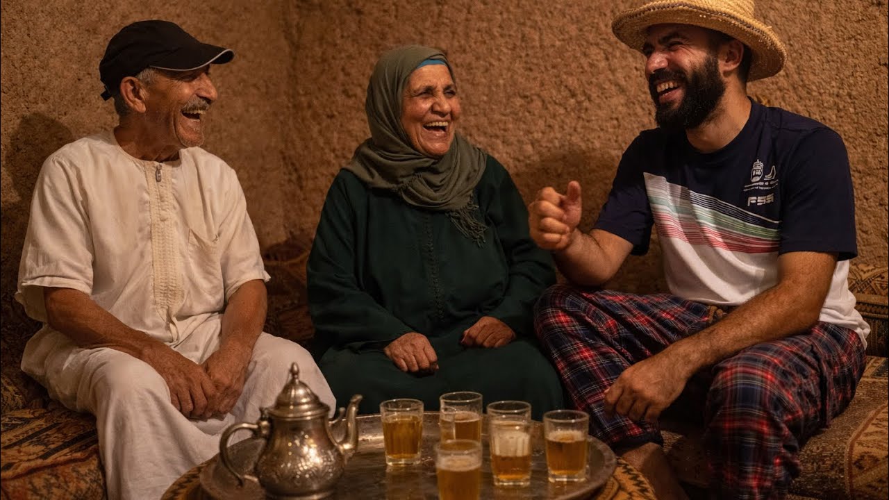 حياة البادية، دائما كل مساء تعد لنا الجدة 👵 الشاي🫖 ونجتمع و نتبادل الحديث ⁉️😍