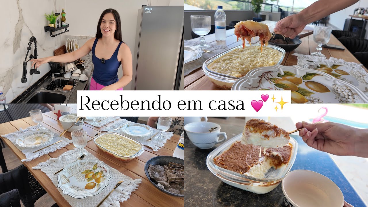 Recebendo a família em casa: preparativos, organização, almoço completo de domingo, sobremesa ✨