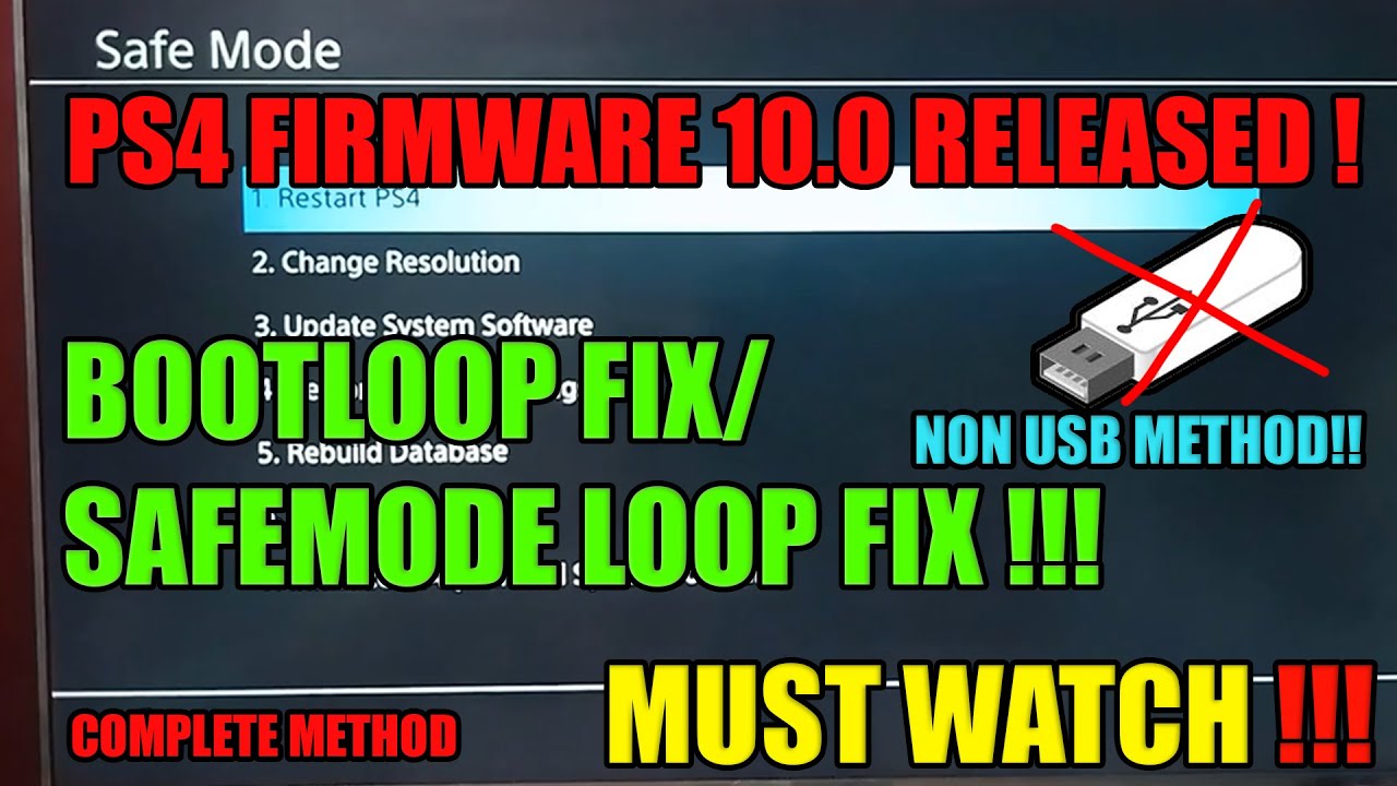 PS4 10.0 UPDATE! | How to SAFELY INSTALL PS4 10.0 UPDATE | PS4 Bootloop ERROR FIX! | NON USB METHOD