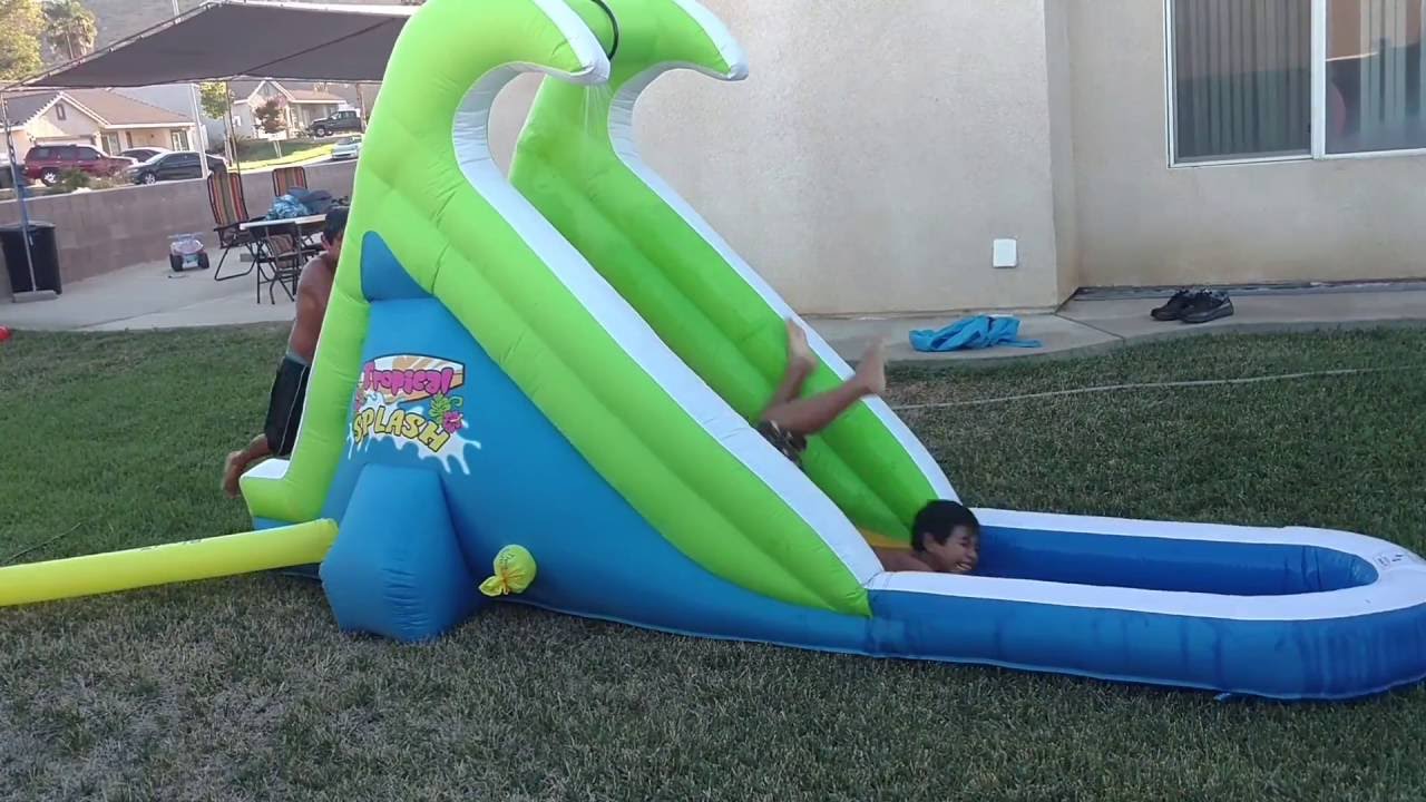 TROPICAL SPLASH WATER SLIDE.  A complete review