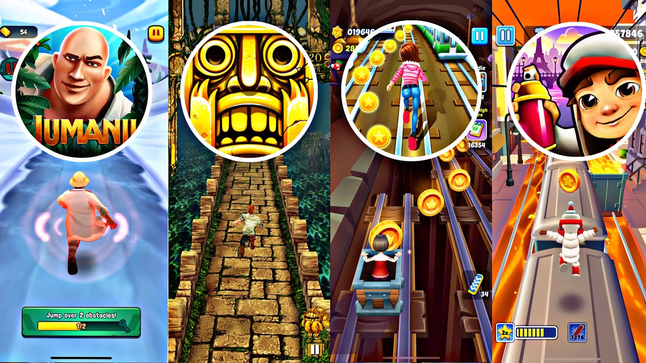 Джуманджи 🆚 Temple Run 2 🆚 Subway Princess Runner 🆚 Subway Surfers (новое обновление 2026 года)