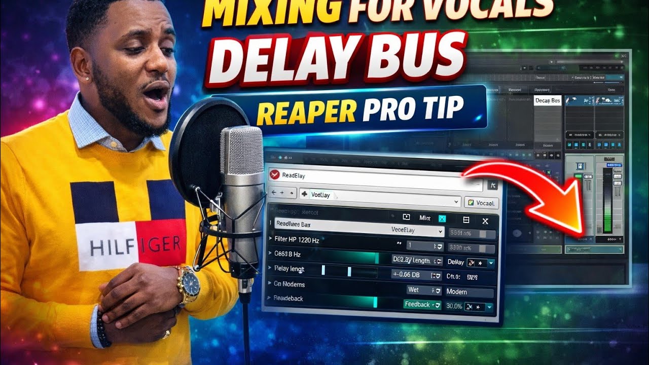 How to Mix Delay Bus Mixing For Vocals | Delay Bus Reaper Pro Tip