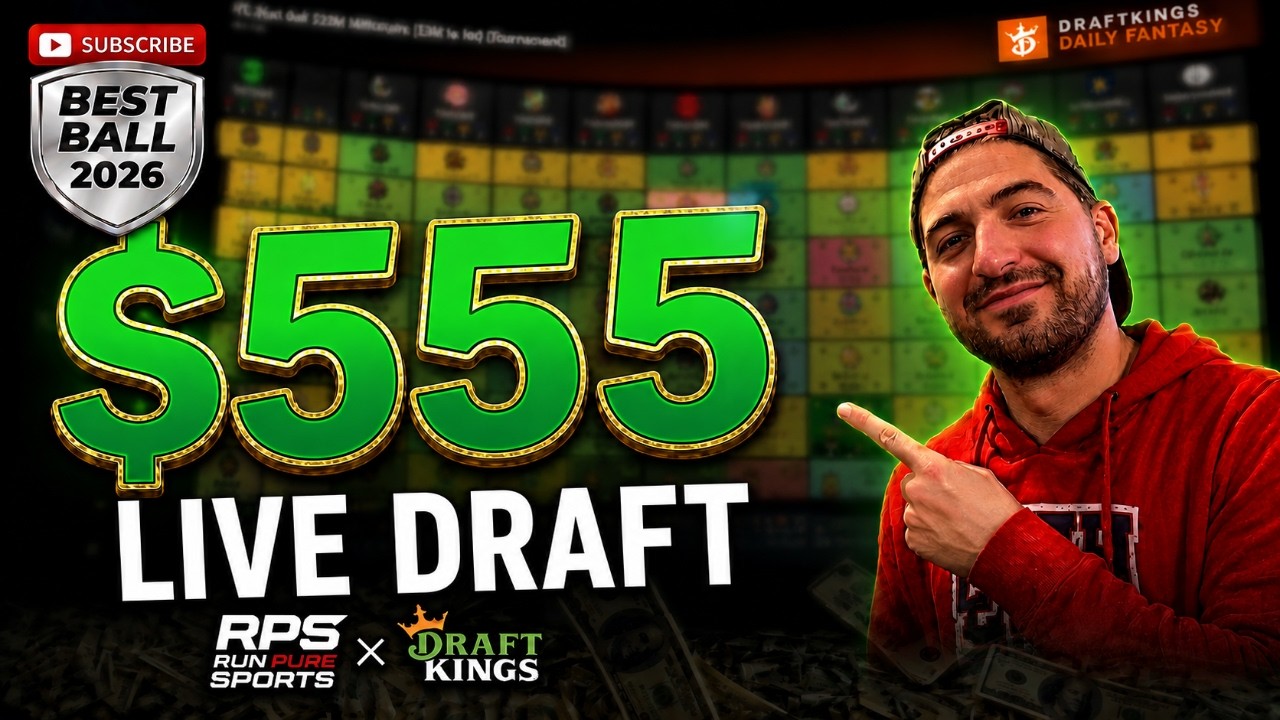 $555 NFL Best Ball Live Draft 2026 | With Coachspeak Index