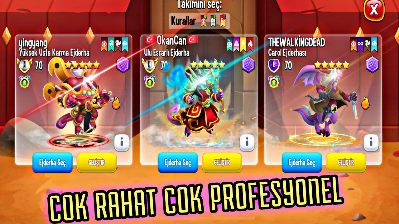 70 SEVİYE KAHRAMAN KARMA İLE ARENA SAVAŞLARI ÇOK RAHAT ÇOK PROFESYONEL #dragoncity