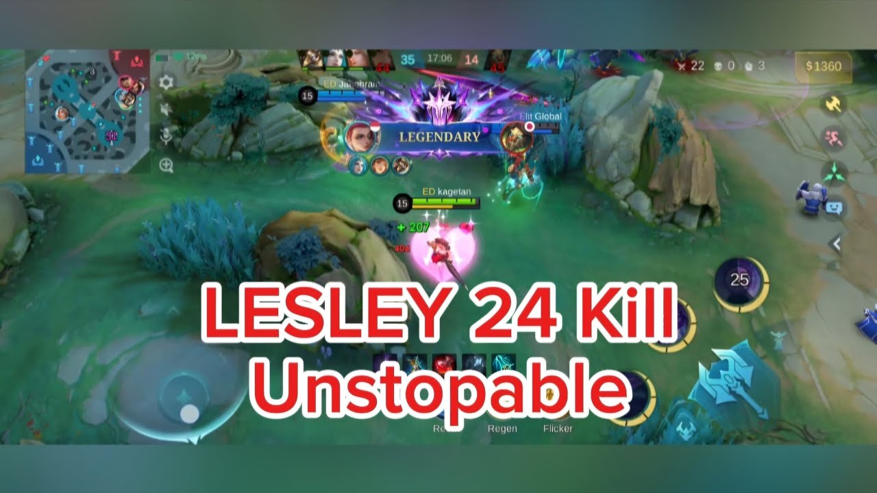 LESLEY MODE KILLER | 24 KILL ONE MATCH ... MONSTER GAMEPLAY LESLEY 