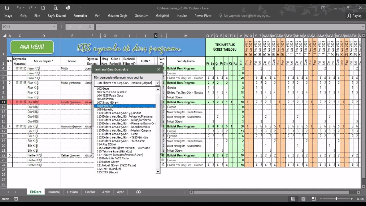 KBS Uyumlu Ek Ders Programı-5