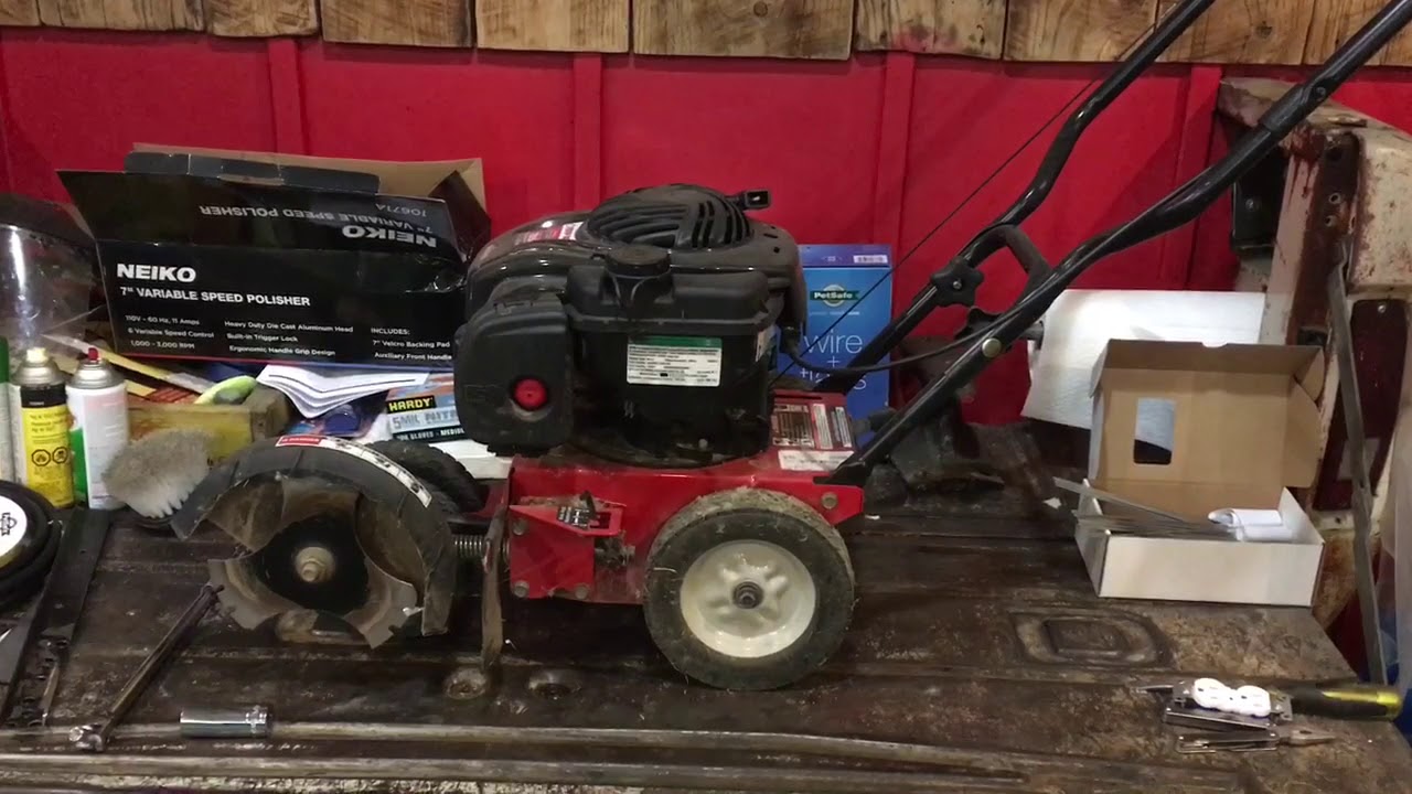 How to convert a powered lawn edger into Trencher!