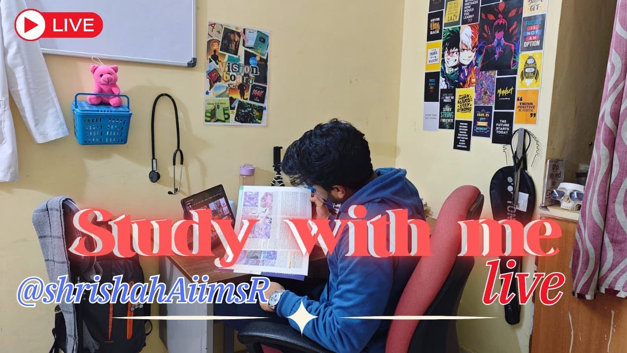 ⭕LIVE | STUDY WITH ME🎯⏰ 📚 Deep focus📈🥶 ambience #neet #pomodoro #live #24hours #exam #neet2026 #